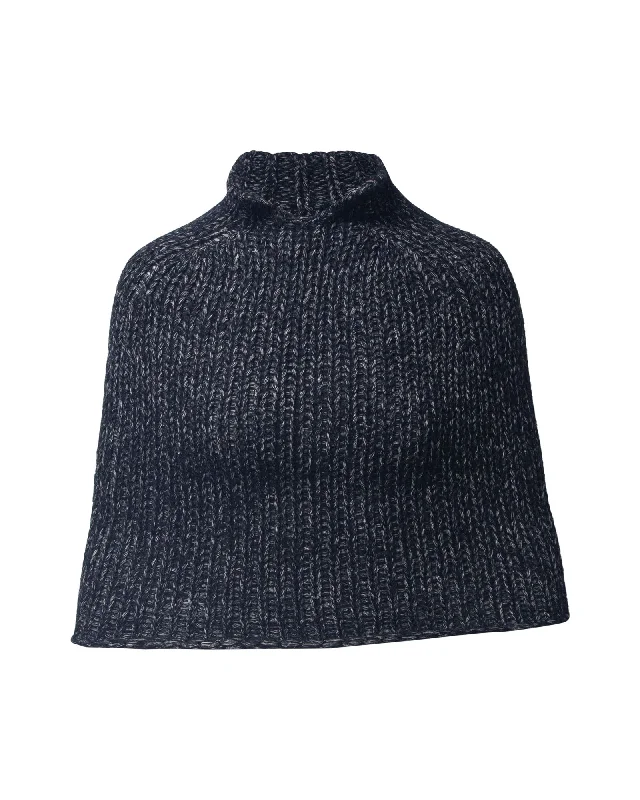 Alexander Wang Knit Cape in Black Wool