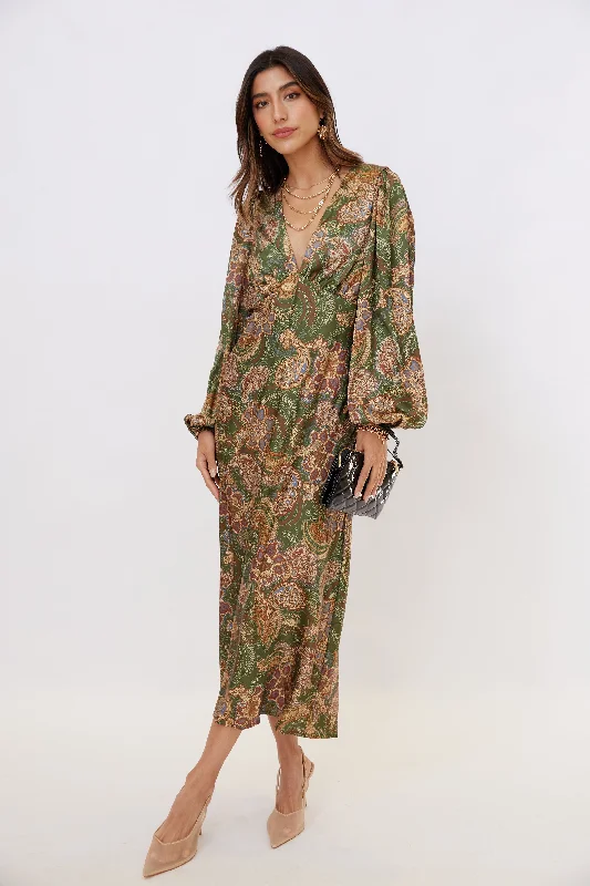 Knox Printed Long Sleeve Dress