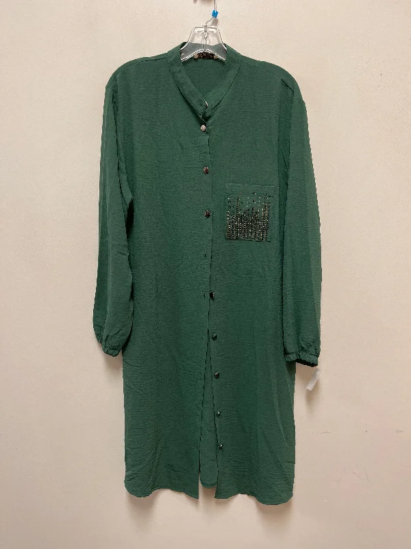 Dress Casual Midi By Clothes Mentor In Green, Size: L