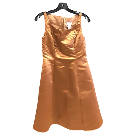 Dress Casual Midi By Cmc In Brown, Size: 10p